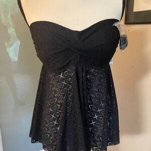 NWT Black convertible top by Rona Sol in M